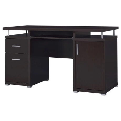 Tracy Cappuccino 2-Drawer Computer Desk by Coaster at Eve Furniture
