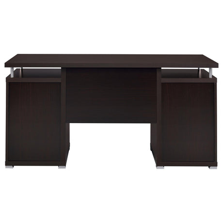 Tracy Cappuccino 2-Drawer Computer Desk by Coaster at Eve Furniture