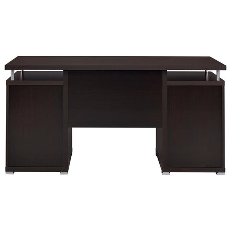 Tracy Cappuccino 2-Drawer Computer Desk by Coaster at Eve Furniture