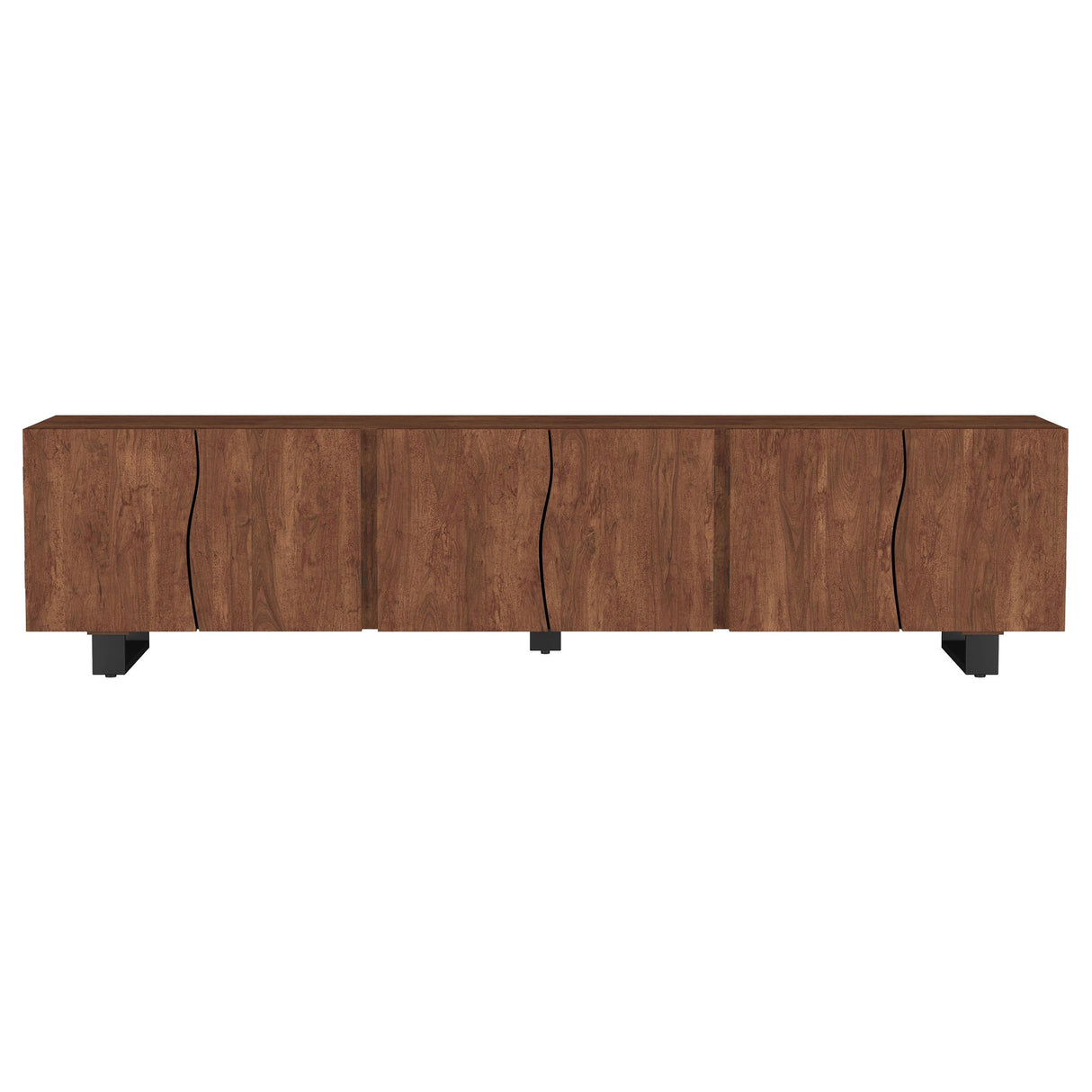 Trask Mango Brown 86-inch Wood TV Stand Media Console by Coaster at Eve Furniture