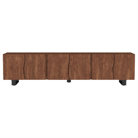 Trask Mango Brown 86-inch Wood TV Stand Media Console by Coaster at Eve Furniture
