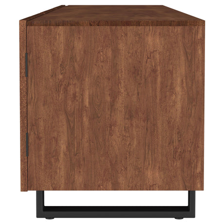 Trask Mango Brown 86-inch Wood TV Stand Media Console by Coaster at Eve Furniture