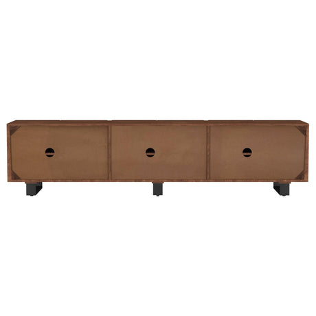 Trask Mango Brown 86-inch Wood TV Stand Media Console by Coaster at Eve Furniture