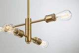 Trellis Four Lights Modern Gold Chandelier Vintage Pendant Fixture for Living Room Dining Kitchen 15"W × 6.75"H by Ashcroft Furniture at Eve Furniture