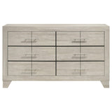 Trenton Rustic Cream 6-Drawer Bedroom Dresser by Coaster at Eve Furniture