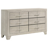 Trenton Rustic Cream 6-Drawer Bedroom Dresser by Coaster at Eve Furniture