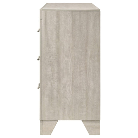 Trenton Rustic Cream 6-Drawer Bedroom Dresser by Coaster at Eve Furniture