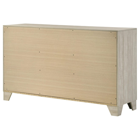 Trenton Rustic Cream 6-Drawer Bedroom Dresser by Coaster at Eve Furniture