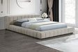 Trinity Light Taupe Upholstered Eastern King Platform Bed by Coaster at Eve Furniture