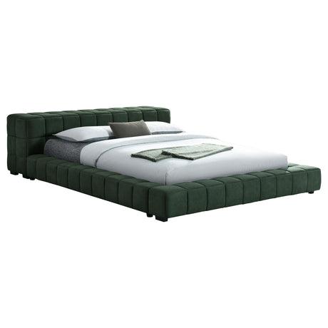 Trinity Green Upholstered Full Platform Bed by Coaster at Eve Furniture