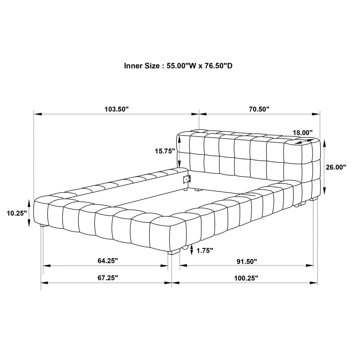 Trinity Green Upholstered Full Platform Bed by Coaster at Eve Furniture