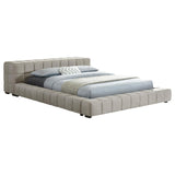 Trinity Light Taupe Upholstered Full Platform Bed by Coaster at Eve Furniture