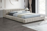 Trinity Light Taupe Upholstered Full Platform Bed by Coaster at Eve Furniture