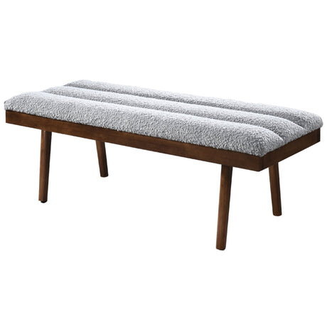 Troni Light Grey Boucle Bench by Ashcroft Imports at Eve Furniture