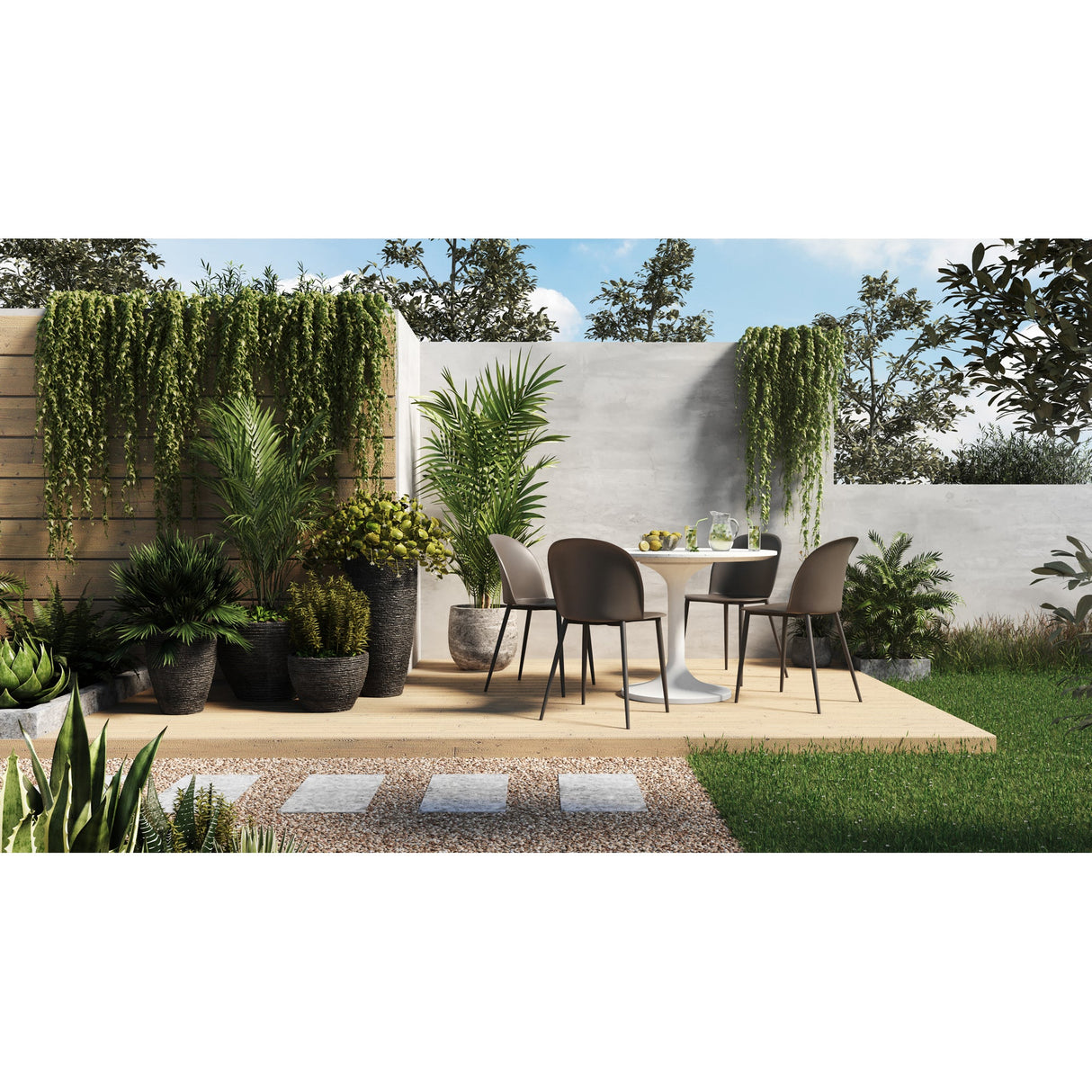 Tuli Light Grey Café Table by Moe's Home at Eve Furniture