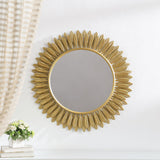 Tuscany Gold 35 x 35 Inch Sunburst Wall Mirror by Coaster at Eve Furniture