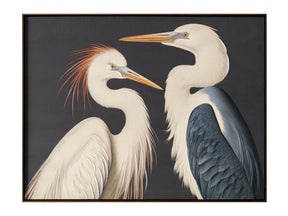 Two Multicolor Cranes Framed Painting by Moe's Home at Eve Furniture