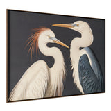 Two Multicolor Cranes Framed Painting by Moe's Home at Eve Furniture