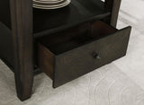 Twyla Dark Cocoa Round Dining Table with Drawer by Coaster at Eve Furniture