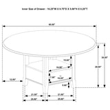 Twyla Dark Cocoa Round Dining Table with Drawer by Coaster at Eve Furniture