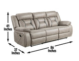 Tyson Recliner Sofa w/Drop Down Table and Power Strip by Steve Silver at Eve Furniture