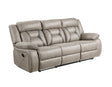 Tyson Recliner Sofa w/Drop Down Table and Power Strip by Steve Silver at Eve Furniture