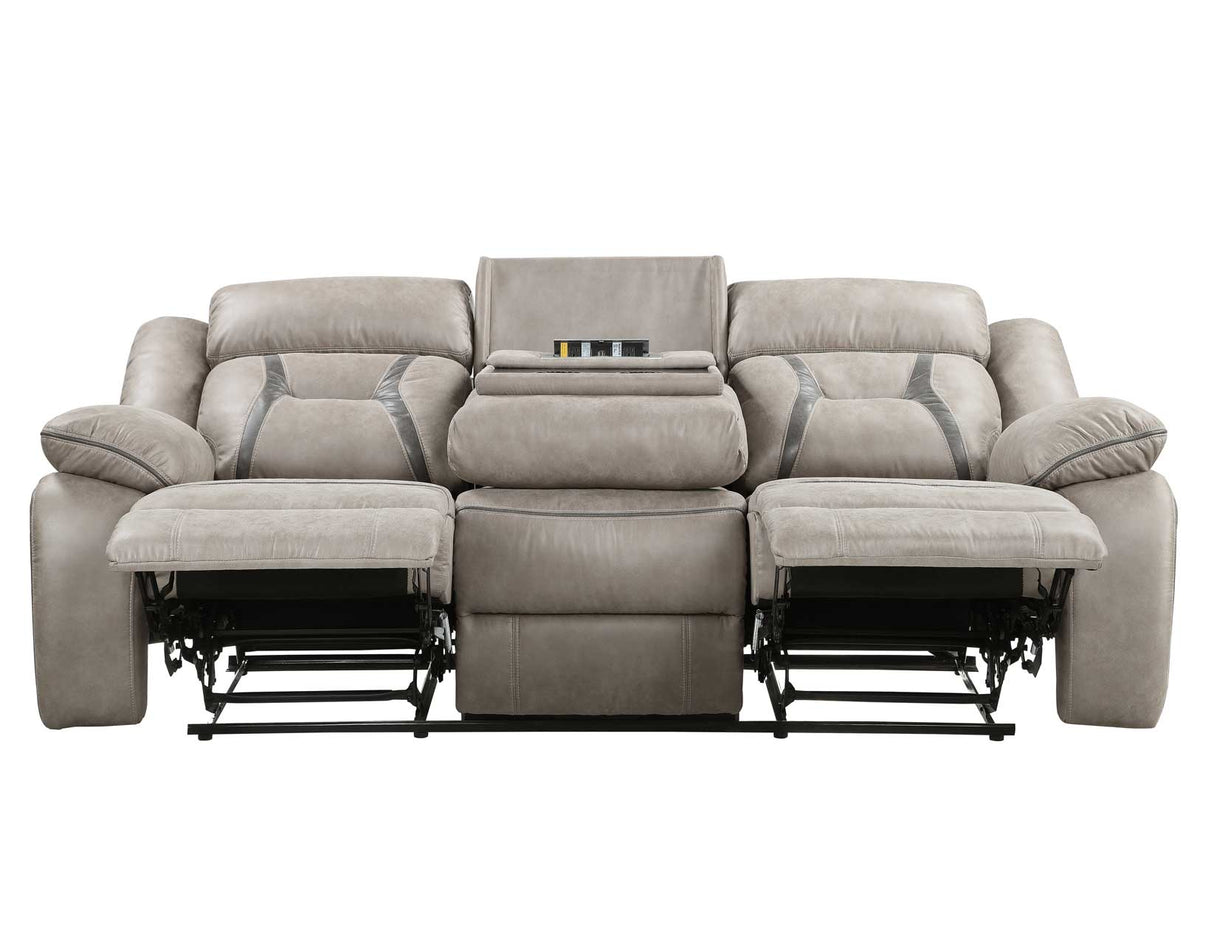 Tyson Recliner Sofa w/Drop Down Table and Power Strip by Steve Silver at Eve Furniture