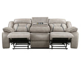 Tyson Recliner Sofa w/Drop Down Table and Power Strip by Steve Silver at Eve Furniture