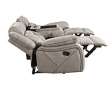 Tyson Recliner Sofa w/Drop Down Table and Power Strip by Steve Silver at Eve Furniture
