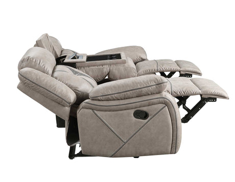 Tyson Recliner Sofa w/Drop Down Table and Power Strip by Steve Silver at Eve Furniture