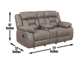 Tyson Reclining Glider Console Loveseat by Steve Silver at Eve Furniture