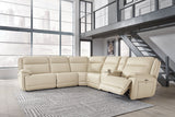 Double Deal Almond 6-Piece Power Reclining Sectional