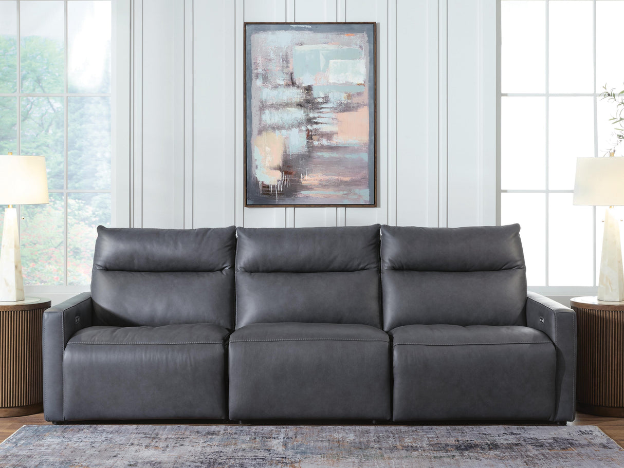 ModZ Blue 3-Piece Power Sectional Reclining Sofa