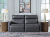 ModZ Blue 2-Piece Power Reclining Sectional Loveseat