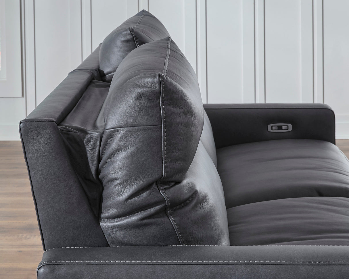 ModZ Blue 2-Piece Power Reclining Sectional Loveseat