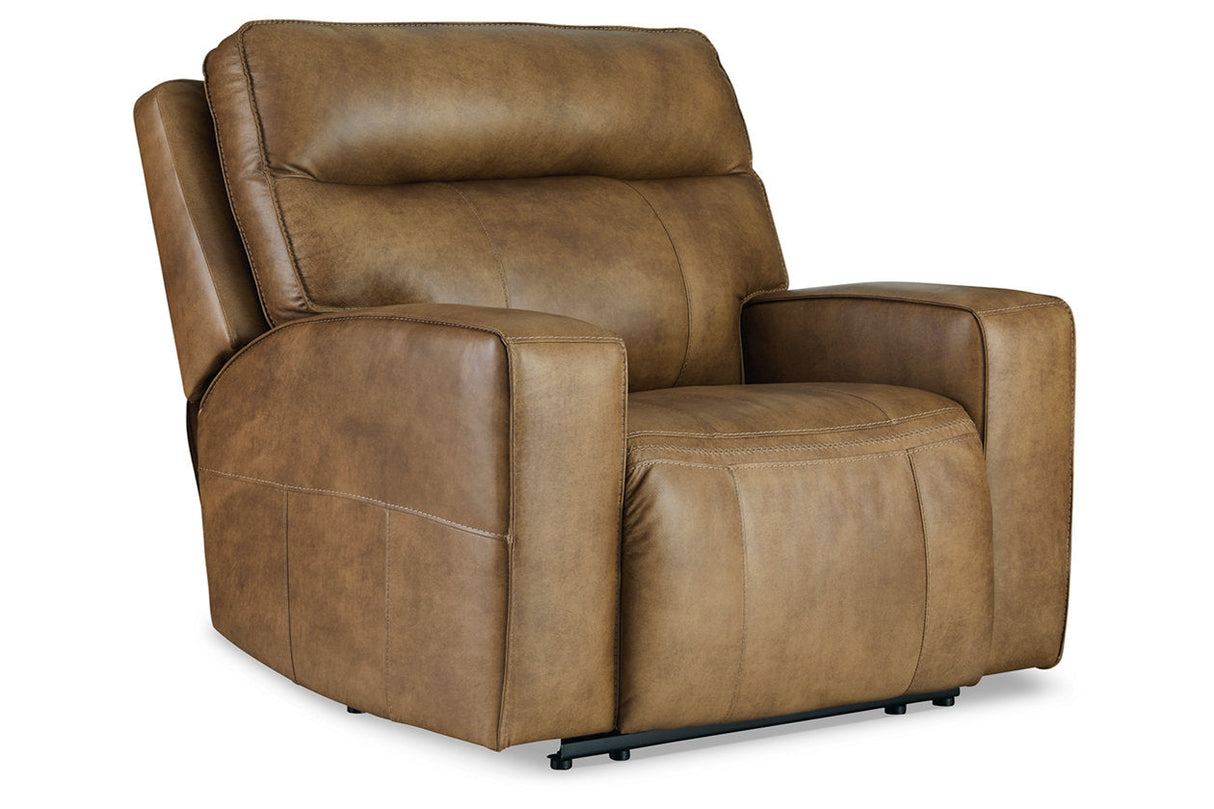 Game Plan Caramel Oversized Power Recliner