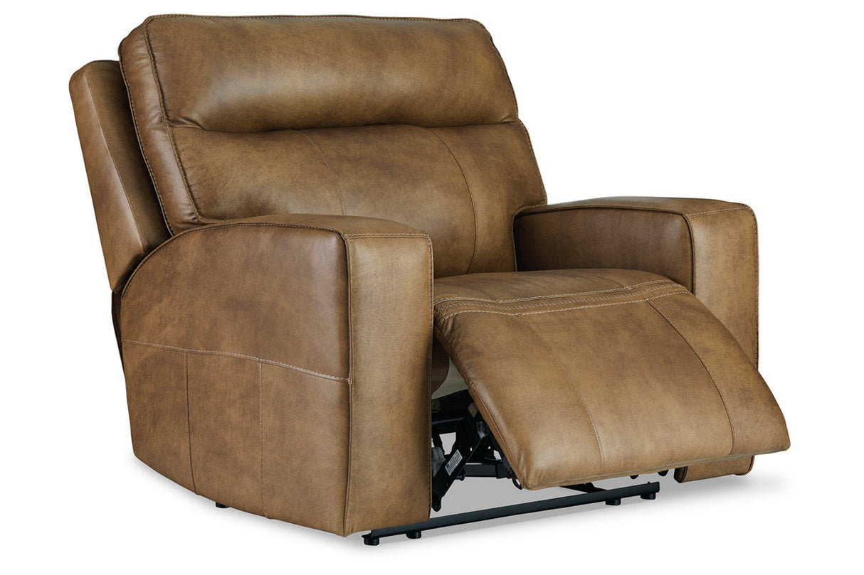 Game Plan Caramel Oversized Power Recliner