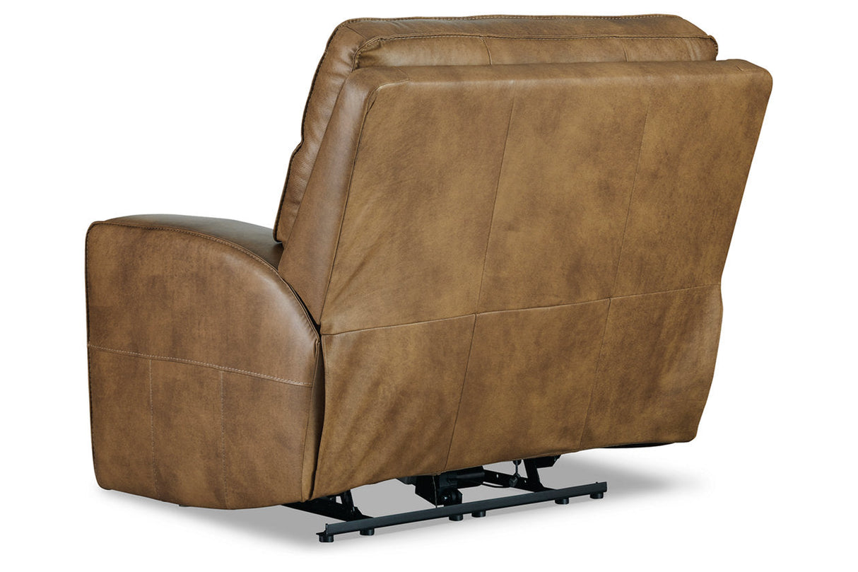 Game Plan Caramel Oversized Power Recliner