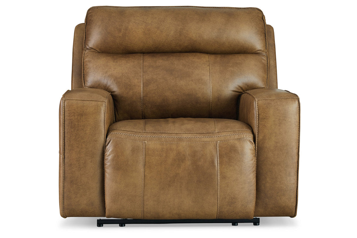 Game Plan Caramel Oversized Power Recliner