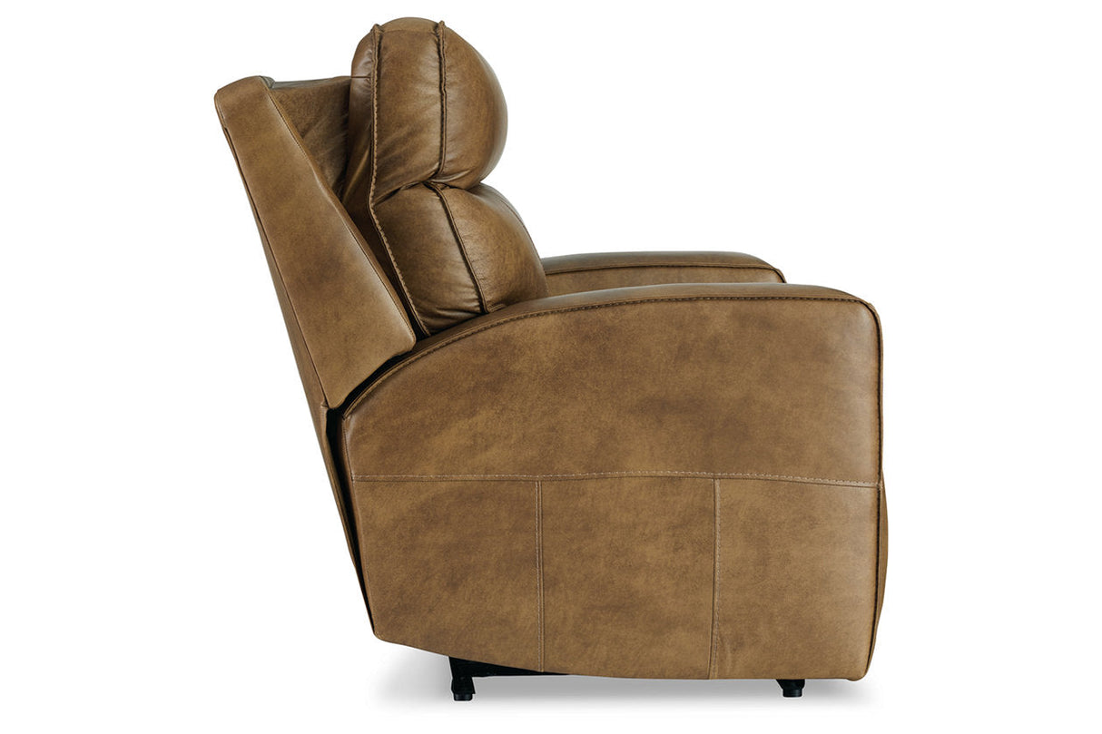 Game Plan Caramel Oversized Power Recliner