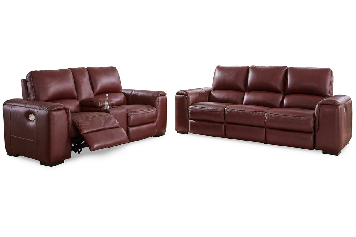 Alessandro Garnet Reclining Sofa and Loveseat