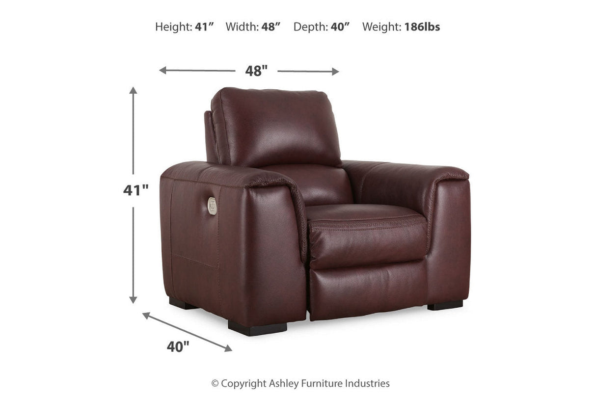 Alessandro Garnet Reclining Sofa and Recliner