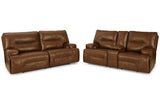 Francesca Auburn Power Reclining Sofa and Loveseat