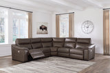 Salvatore Chocolate 5-Piece Power Reclining Sectional