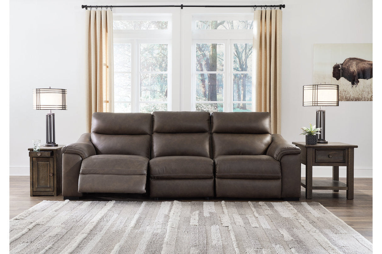 Salvatore Chocolate 3-Piece Power Reclining Sofa