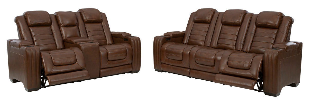 Backtrack Chocolate Power Reclining Living Room Set