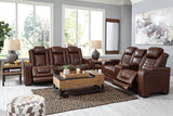 Backtrack Chocolate Power Reclining Sofa and Loveseat