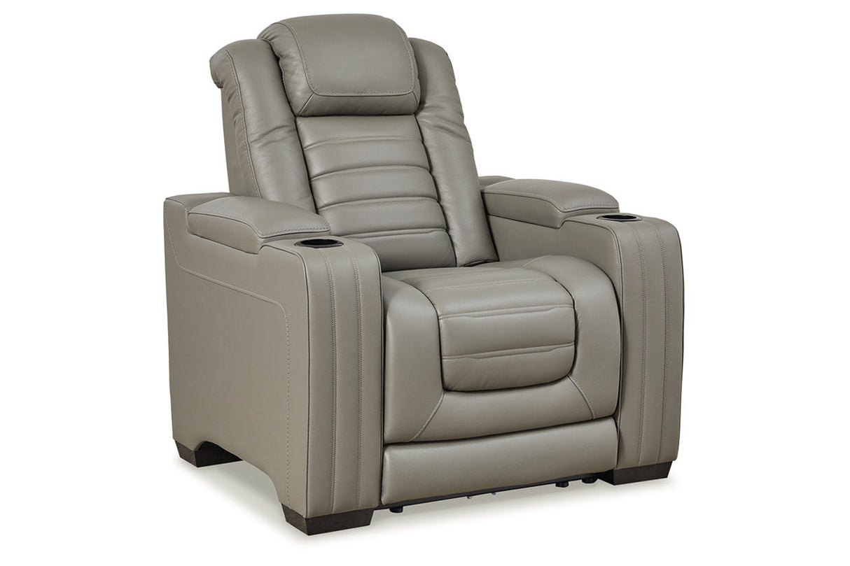 Backtrack Gray Power Recliner