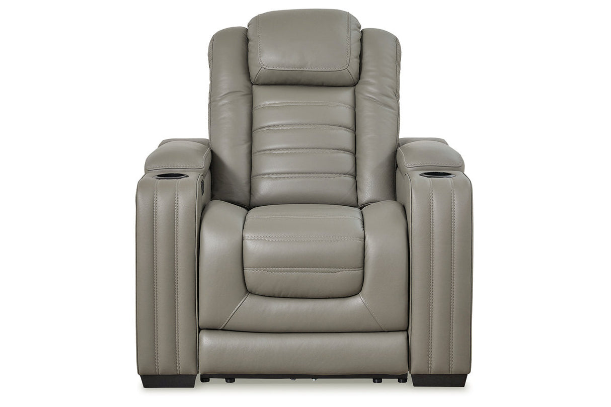 Backtrack Gray Power Recliner