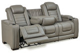 Backtrack Gray Power Reclining Sofa